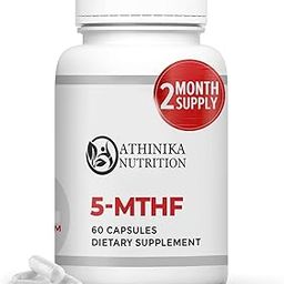 5 MTHF Supplement - Methylated Multivitamin with Methylfolate & Magnesium for Brain, Heart Health, DNA & Neurotransmitter Synthesis - Bioavailable 5-MTHF Supplement - 60 Capsules-image-98