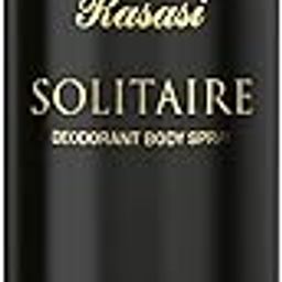 RASASI Solitaire Black Peral Deodorant For Men & Women - 200ml | Unisex Body Spray | Skin Friendly Deo | Long Lasting Body Spray | Odour Protection-50