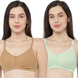 Softline Women's Cotton Rich Wire-Free Non-Padded Molded Bra Combo | Full Coverage & Breathable Comfort | Lightweight, Skin-Friendly Everyday Wear (Pack of 2)-image-29