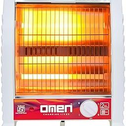 Omen Room Heater 800Watt | Low Power Consumption | Tip-over Protection | 2 Heating Rods for Quick Heating | Cool Touch Body | 1 Year Warranty, White-image-2