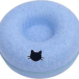 LOOM TREE Cat Tunnel Bed Scratch Resistant Zipper for Indoor Cats Detachable Condo Blue 50cm-image-64