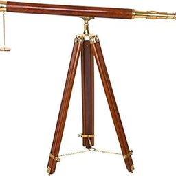 MARY NAUTICAL Brass Polished Telescope | 15x Magnification, Nautical Vintage Design Adjustable Tripod | Decorative and Functional Spyglass for Collectors and Enthusiasts-image-68