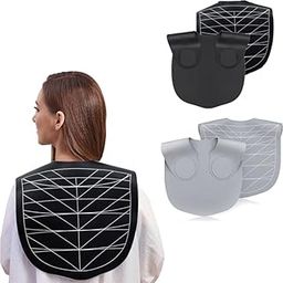 MAYCREATE® 2Pcs Silicone Waterproof Hair Dye Shawl & Cutting Collar, Flexible Fit with Guiding Lines, Hair Catcher Cutting Mat for Barbers & Stylists, Non-Irritating Salon Tools-image-2