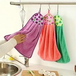 OXCARTS® Microfiber Hanging Hand Towel for Kitchen and Bathroom use (Pack of 3)-image-37