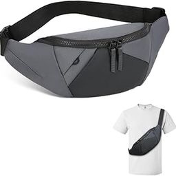 Waist Bag for Man, Compact and Fashionable Waterproof Crossbody Fanny Bag with Versatile Carrying Options, Adjustable Nylon Belt for Urban and Outdoor Use, Casual or Office Commutes, 22x14cm-image-40