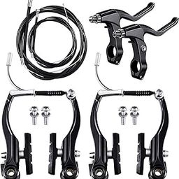 Complete Cycle Brake Set - Front and Rear V Breaks with Pads, Brake Lever, and Cables | Compitable with Hybrid, Racer and Mountain Bikes (Compete Brake Set)-20