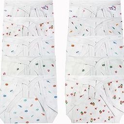 DON CARE New Born Baby Boy & Baby Girl Cotton Cloth U Shaped Washable and Reusable Langoti Langot Nappy (Multicolor, 0-6 Months) Pack of 10-16