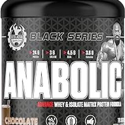Dexter Jackson Black Series Anabolic Advance Whey & Isolate Matrix Protein Powder | Chocolate Smoothie Flavor | Gluten-Free | 76 Servings, 5 Lbs, 2268g-image-61