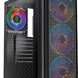 FINGERS Commando-E14 Full ATX PC Cabinet with Dual Chamber Design, 4 Multi-Colour RGB Fans for High-Performance Cooling, Toughened Glass Side Panel, Magnetic Dust Filter, USB 3.0 Port-image-19