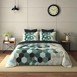 SHREE AARCHIE Since 2010 | 100% Cotton 300 TC Premium King Size Bedsheet for Double Bed (108 x 108 Inch) with 2 Pillow Covers Set (69 x 46 Inch) Hand Block Printed Bedsheet Set - Paradise Block Print-image-9