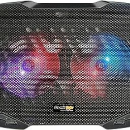 Cosmic Byte Wind RGB Laptop Cooling Pad, Dual 120mm RGB Fans, Elevated Height, Laptop Holder, Supports up to 15.6" Laptops (Black)-42