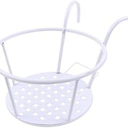 UJEAVETTE 2xMetal Plant Flowerpot Hanging Basket Holder Iron Art Pot Vase Bracket White-image-83