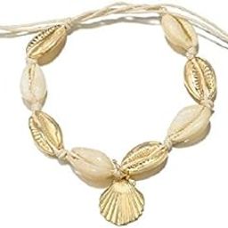 by OOMPH Jewellery Gold & White Sea Shell Bohemian Beach Fashion Anklet(Single Piece) for Women & Girls-38