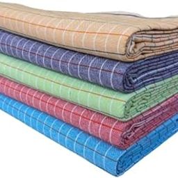 Cotton Lungi Big chex Cotton 2 mtr Size (Set of 4 pcs) Suitable for All Men Multicolour-image-42