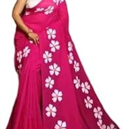 Handloom, Womens' Shiuli Fool Border Cotton handloom Saree-image-37