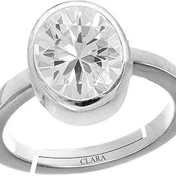 Zirconia 5.5cts or 6.25ratti Stone Silver Adjustable Ring for Men-image-20