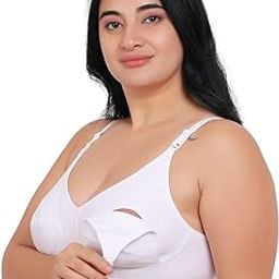 Women's Seamed, Non Paded, Non-Wired, Nursing Bra-image-48