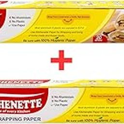 Kitchenette Food Wrapping Paper - 20 Meters X 11 inch | Roti Wrap | Food Grade | Non Stick I Microwave Safe | Butter Paper | Non Printed | Coreless Roll Inside 100% Hygienic - Pack of 2 (White)-picture-30
