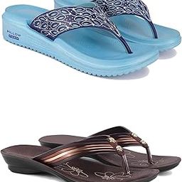 DRACKFOOT Women's Sandals | Lightweight Wear| Stylish & Easy to Wear For Women'S GR-SAN-(2-COMBO)-1888-1955-image-86