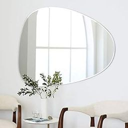 Quality Glass Frameless Wall Mirror (Glass_Silver_18 X 24 Inch), Oval, Unframed-26