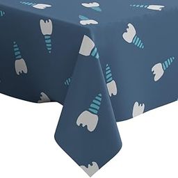 Xtremepads Dental Implant Doodle Pattern Pattern - Square Linen Tablecloth, 52" x 52" inches Washable Decorative Table Cloth-image-26