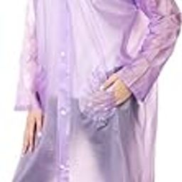 FabChoice-ZEEL Women's & Girl's Waterproof Raincoat with Hood EVA Reusable Rain Ponchos Raincoats colour XXL size-image-117