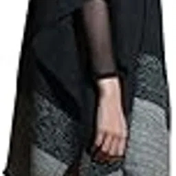 khaleej Women Silver Pearl Classic Cape (Black_Free Size)-picture-46