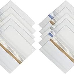 Mens 100% Cotton Essential Handkerchiefs/Hanky/Rumal (42CM X 42CM)-image-87