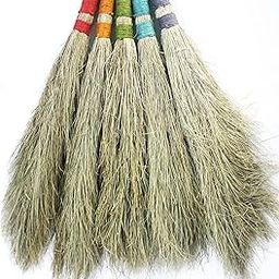 Handmade Natural Puja Broom (Pack of 2) | Long Handle Grass Jhadu | Eco-Friendly, Soft & Durable | Multi-Use for Home & Puja – Traditional Indian Design-image-27