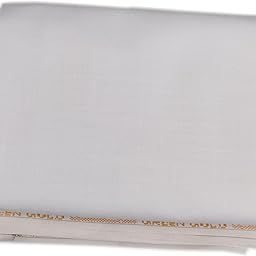 Unstitched Cotton Blend Shirt Fabric, 2.25 Meters Length, 36 Inch Width, White-12