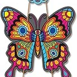 IT2M Wooden Butterfly Evil Eye Wall Hanging for Wall Decor | Home Decor Items (16 X 6.5 Inches, DSS1)-image-18