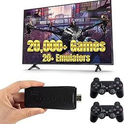 The Toy Haven™ Plug & Play Video Game for TV Classic Retro Game Console with 20000+ Games for Kids, 9 Emulators, 4K Ultra HD Output, Wireless Controllers, 2 Player HDMI-Compatible,-17