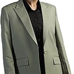 Women's Long Blazer - Single Button Closure, Full Sleeves, Notch Lapel, Stylish and Elegant Formal Wear for Office & Casual Outings-picture-24