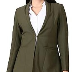 Women's Dark Green Knit Blazer – Stylish Notch Lapel, Polyester Spandex, Comfortable Premium Fabric-picture-22