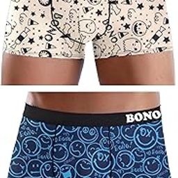 BONO Mens Underwear || Soft Nylon Printed Trendy Trunk || Ultra Soft & Breathable || Pack of 2-picture-18