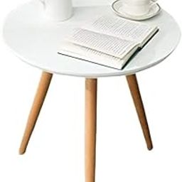 UMAAS Unique Wooden Handicrafts® Round Coffee Table with Tripod Legs|Side Table|End Table| for Living Room Decor and Home Decor (White) (12 inch)-22