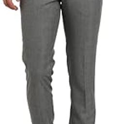 turtle Men Pv Stretch Grey Check Slim Fit Formal Trouser-picture-9