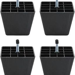 MILAAN 4pcs Bed Riser Table Lifts Furniture Square Feet Plinth Floor Protector 80mm-image-61