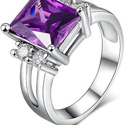 Lustrous symmetry Startle Purple Diamond Ring For Women & Girls-image-83