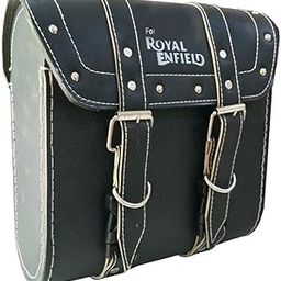 SUPREMECHOICE M1 Bike A1 Quality Saddle Bag Rectangle Waterproof Side Saddle Bag Black for Royal Enfield Bullet Thunder Bird 350-11