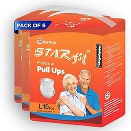 MSI Matrix Starfit | Adult Pant Diapers | Anti bacterial and leak guard protection | L | Pack of 6 | 60 Pieces-picture-11