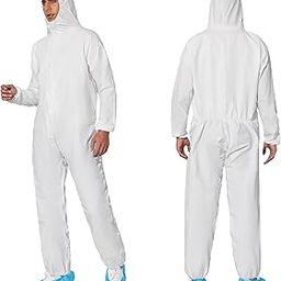 yeecyclean Disposable Protective Clothing Made of Breathable Foil Fabric Liquid and Particle Protection with Hood White-image-81