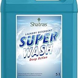 Super Wash Liquid Detergent, Laundry Liquid for Fabric Care, Suitable for Top-Load and Front Load Machine and Hand Wash, Concentrated Laundry Detergent - 5L-15