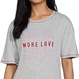 Women's Night and Loungewear Relaxed Pajama Top (60483358002_Grey_S)-22
