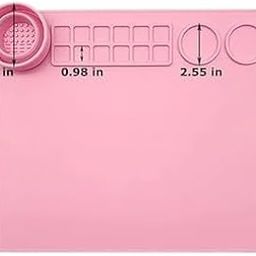 arami Art & Craft Silicone Painting Mat for Kids with Cleaning Cup & Paint Palette – Brush Cleaner Holder, Watercolour Mat for Resin, DIY, Clay, Jewelry Casting (Multicolor) (Pack of 1)-image-60