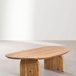 Modern Solid Wood Coffee Table, Natural Wood Finish, 70.5 x 54 x 77.5 cm, Living Room Center Table-image-47