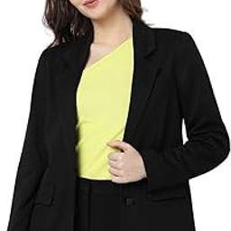 Stylish Regular Fit Formal Black Blazer for Women's-image-68
