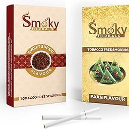 Pack of 2 Flavours 100% Tobacco & Nicotine Free Cigarette (PAAN - SWEET SUPARI) - 10Sticks x 2-image-76