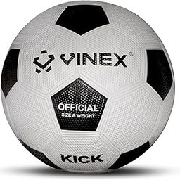 Vinex Football Kick – Durable Moulded Rubber Football | Size 5 | Gold Texture Pebble Surface | Excellent Grip & Control | Rubber Bladder with Polyester Winding | 425g | 1 Pc-image-6