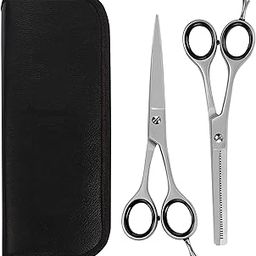 PROSCO Hair Cutting Sscissor Professional Stainless Steel Hair Cutting Thinning Scissors, Hairdressing Styling Set For Barber or Beauty Saloon 2 PCS.(6.5'' inch)-4